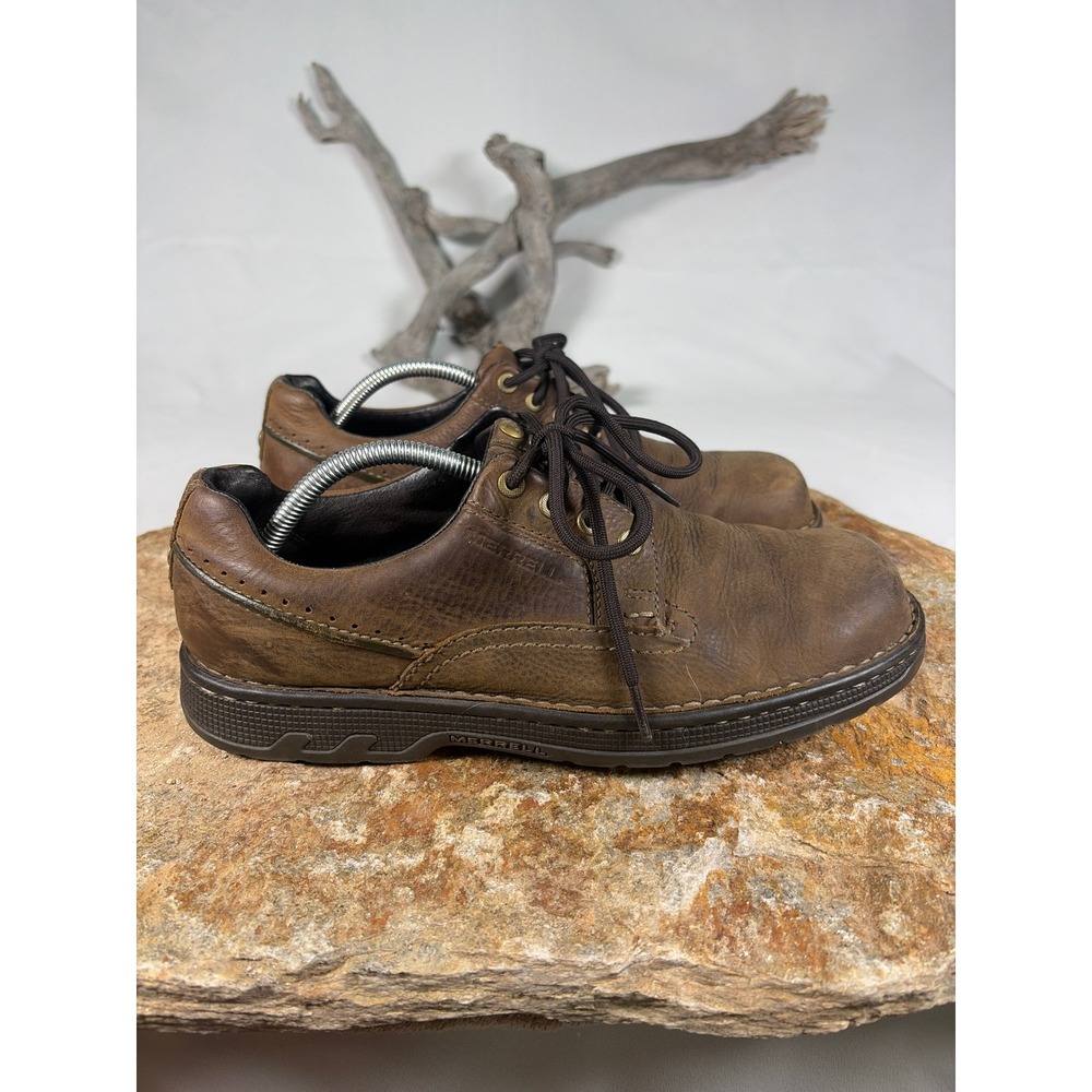 Merrell World Legend Oxford Shoes Mens 10.5 Dark Earth Brown Leather J45097